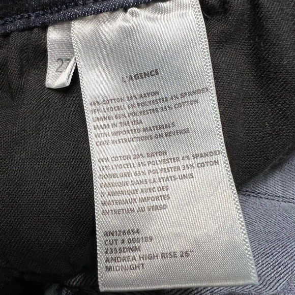 L’AGENCE Andrea High Rise Jeans Midnight 27 - Picture 9 of 10